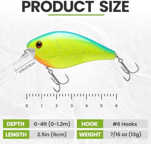 TRUSCEND Easy Catch Crankbait with BKK Hooks, Shallow or Deep Diving Crank Bait Fishing Lures for Bass Pike Walleye, Unipue Wobble Design for More Bites, Vibe Lipless Crankbaits Freshwater Saltwater - Image 5