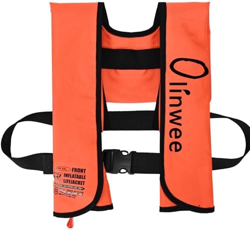 Adult Automatic Inflatable PFD Jacket, Adjustable and Lightweight Water Sports Vest for Kayak SUP Paddleboarding Boating Sailing Fishing (Buoyancy is Greater Than 150 N) by Unknown