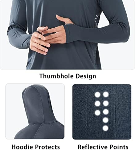 NORTHYARD Men's Sun Hoodie Long Sleeve Fishing Shirts UPF 50+ Rash Guard - Image 4