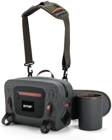 Goture Waterproof Fishing Waist Pack, IPX8 840D TPU Large Tackle Bag by Goture