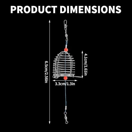 10pcs Fishing Bait Cage, Stainless Steel Chum Basket Rig for Carp Catfish - Image 2