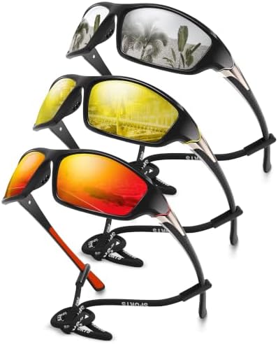 Polarized Sports Wrap Around Sunglasses Men Fishing Running Golf by Foliful