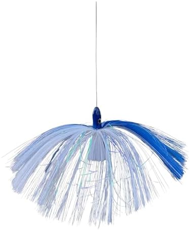 3.5 Oz 7 inch Flying Lure Offshore Trolling Lure, Tuna, Mahi, Wahoo Lure - 1 Pack (Blue/White) by Geronimo