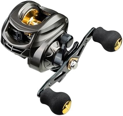 Baitcaster Reel, Fishing Reel, Magnet Braking System, 17.6 LB Max Drag, 7.2:1 and 6.3:1 Gear Ratio by Lacusmall
