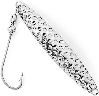 BLUEWING Hammered Diamond Jig Fishing Lures for Saltwater 3oz, 5oz, 8oz, 10oz, 12oz, 16oz Deep Sea Sinking with Stainless Steel Hook, 1pc by BLUEWING
