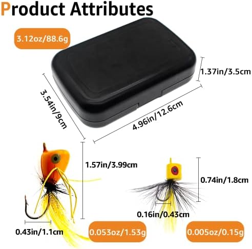 Fly Fishing Poppers Dry Flies Topwater Lures Bass Trout Kit Pro XL - Image 3