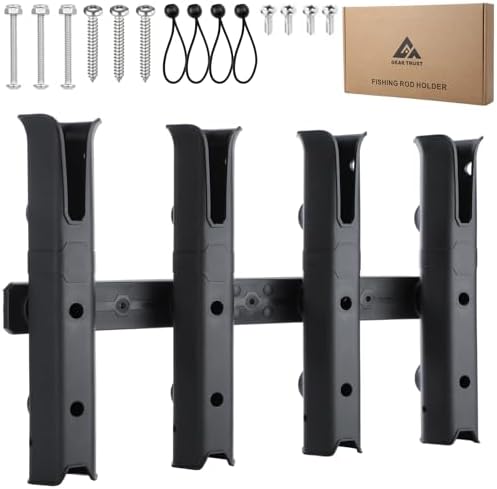 GearTrust Fishing Rod Holders, 4 Rod Holder for Boat Golf Cart & Garage by GearTrust