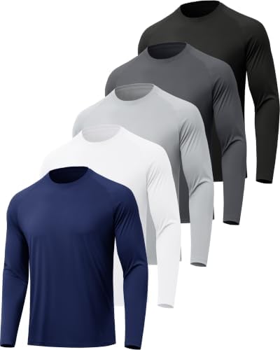 MLYENX 7 Pack Long Sleeve Shirts for Men Sun Protection Quick Dry by MLYENX