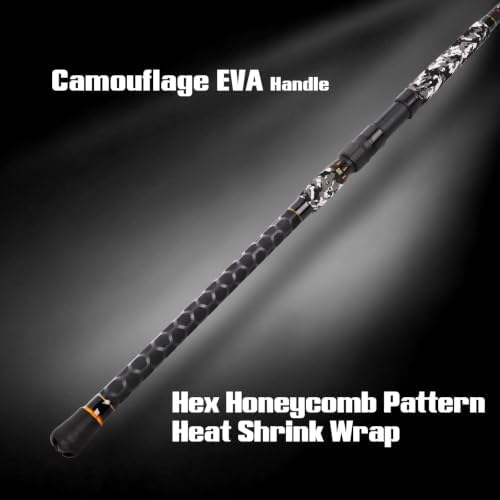 Fiblink Surf Fishing Rod,Portable Spinning Rod & Casting Rod,3/4 Piece Travel Fishing Pole,Carbon Fiber Surf Rod,Stainless Steel Guides with Ceramic Rings,No-Slip Grip(9'/10'/10'6"/12'/15') - Image 3