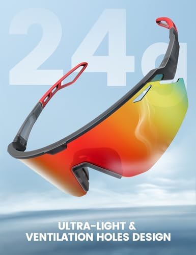 Lamicall 24g Polarized Sports Sunglasses for Men Women - UV400 Protection Sun Glasses for Baseball Running Cycling Fishing - Image 3