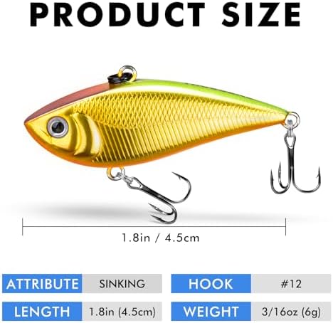 TRUSCEND Easy Catch Crankbait with BKK Hooks, Shallow or Deep Diving Crank Bait Fishing Lures for Bass Pike Walleye, Unipue Wobble Design for More Bites, Vibe Lipless Crankbaits Freshwater Saltwater - Image 6