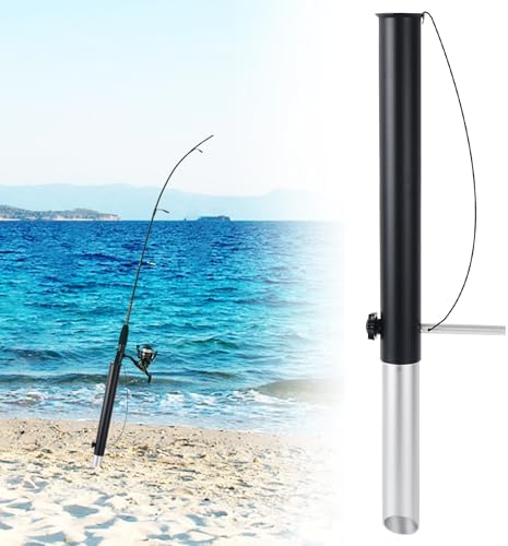 2 Pack Aluminum Sand Spikes for Surf Fishing, 2-Stage Adjustable by Chiliqi