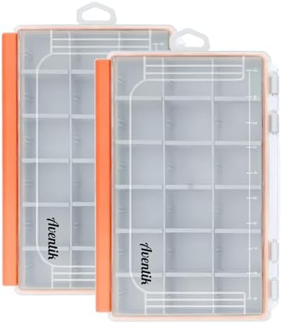 Aventik Waterproof Fishing Tackle Box Organizer with Removable Dividers Sturdy Lure Storage Box and Terminal Tackle Storage 3600 Tackle Trays by AVENTIK