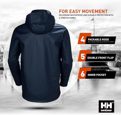 Helly Hansen Gale Men's Rain Jacket, Waterproof, Stretch Fit, Hiking Jacket - Image 7