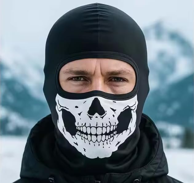 Skeleton Gloves and Skull Mask, Ghost Balaclava Halloween - Image 6