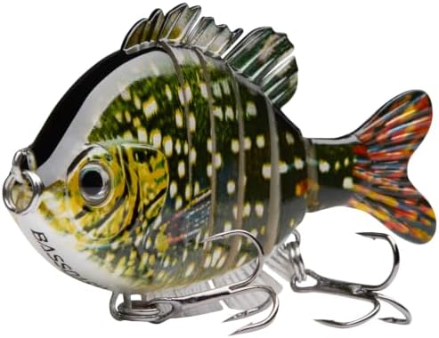 BASSDASH SwimPanfish Multi Jointed Bluegill Bass Fishing Lure Swimbaits by Bassdash