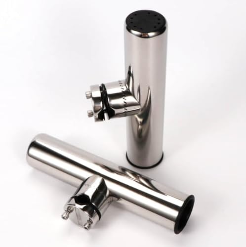 2PCS Stainless Tournament Style Clamp on Fishing Rod Holder for Rails 7/8" to 1", Rail Mount Rod Holder - Image 5