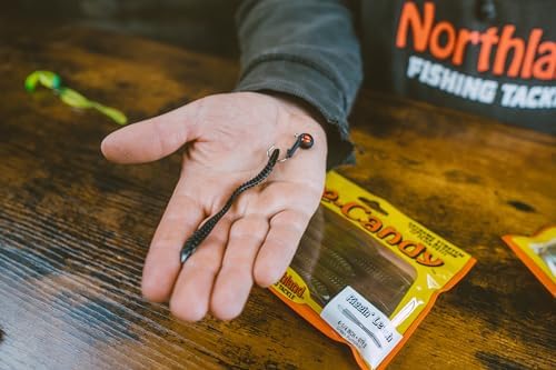Northland Tackle Eye Candy Riggin Leech Floating 4.25" Soft Plastic Leech Lure for Walleye Fishing Jigs, Rigs, & Harnesses, 10 Colors, 5 Baits Per Pack - Image 4