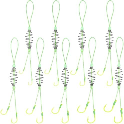 Teenyyou 9 Pack Carp Fishing Baits Hooks with Fishing Spring Carp Feeder Lure Trap Hook 6#-14# Full Size Bait Tackle by Teenyyou