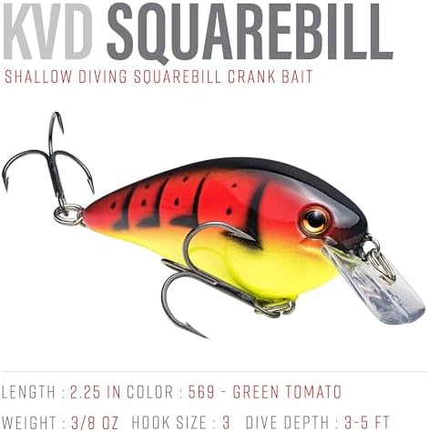 Strike King KVD 1.5 Hard Knock Fishing Lure, 3/8 oz, 3D Lifelike Eyes - Image 2