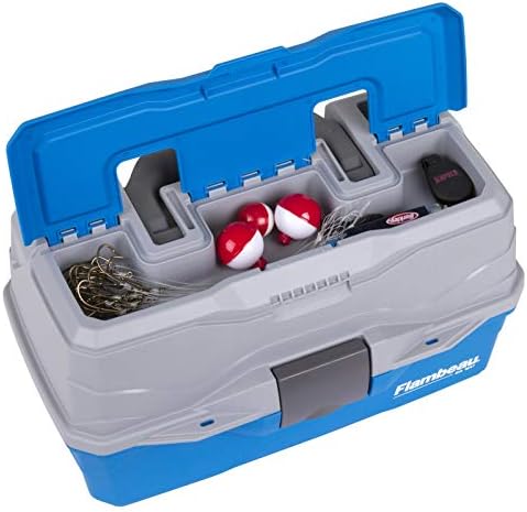 Flambeau Outdoors 6382 2-Tray Tackle Box, 15 Compartments, Blue and Gray - Image 4