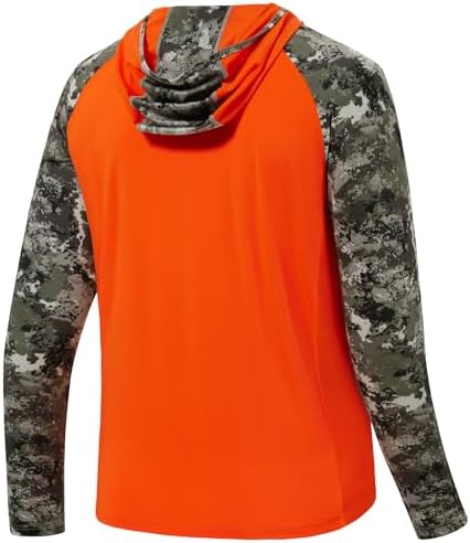 BASSDASH Men’s UPF 50 Performance Fishing Shirt Cooling Hoodie Camo Long Sleeve FS17M - Image 3