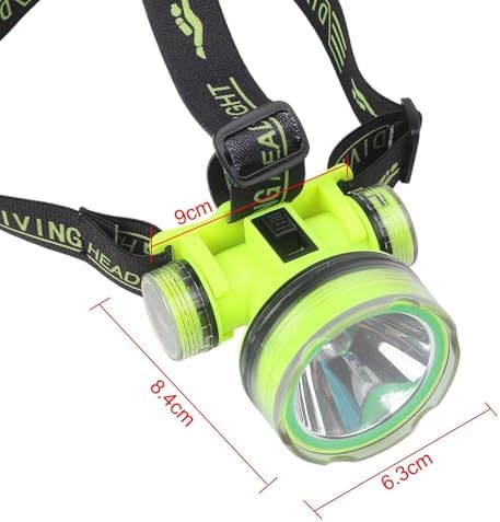 Diving Headlamp with 350M Range, IPX8 Waterproof Underwater Light, 180° Adjustable Beam for Night Fishing, for Camping, and Scuba Diving(Q902) - Image 4