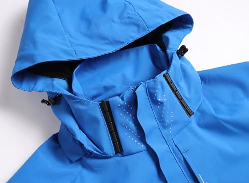 Men's Lightweight Waterproof Rain Jacket,Shell Hooded Outdoor Raincoat Hiking Windbreake jacket - Image 2