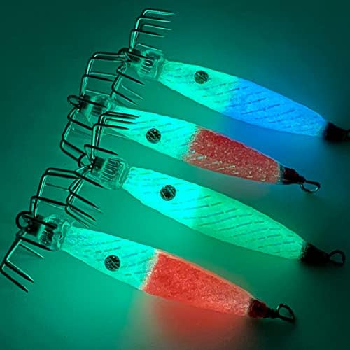 Squid Jig Weighted jigs Handmade 30mm Wide Hook Made in USA 3/8,1/2,3/4oz Premium Quality - Image 2