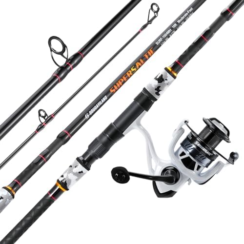 Sougayilang Surf Fishing Rod and Reel Combo, 4 Piece MH/H Saltwater Fishing Combo with 5000 Size Spinning Reel(12'/15') - Image 2