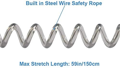 Retractable Coiled Lanyards with Carabiner Clips - Image 5
