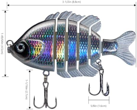 BASSDASH SwimPanfish Multi Jointed Bluegill Bass Fishing Lure Swimbaits - Image 2