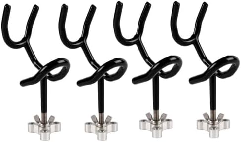 4pcs Sure Grip Steel Boat Rod Holder 20 Degree PVC Coated Steel Wire Fishing Pole Holder by FUTURUP