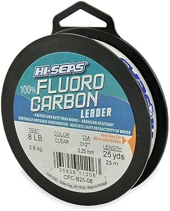 HI-SEAS 100% FLUOROCARBON Fishing LINE Leader - Clear Invisible Leader UNDETECTABLE to Fish, Fast Sinking 6LB-400LB by Hi-Seas