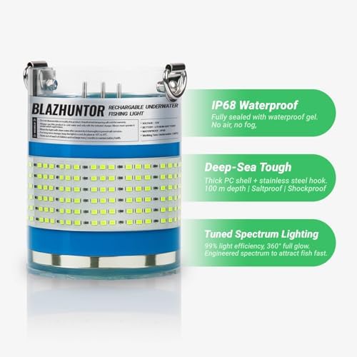 Rechargeable Underwater Fishing Light, 40W-160W, 4 Colors - Image 6