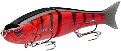 Bassdash SwimShad Glide Baits Jointed Swimbait Bass Pike Salmon Trout Muskie Fishing Lure by Bassdash