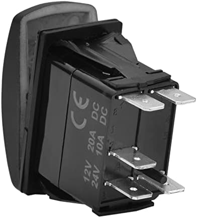 12V 24V Dual RED Led Bunny Burners Rocker Switch with Jumper Wires 5 PIN ON-Off 2 Way Toggle Switch for Car Boat Motorcycle Truck Trailer Caravan SUV Camper ATV UTV Dashboard - Image 4