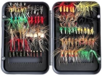 Fly Fishing Hooks Set 40PCS Hand-Tied Lures Trout Bass(77g, Pack Of 100) - Image 2