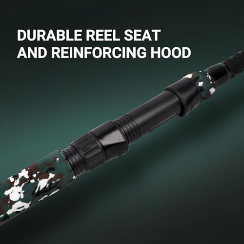 Fiblink 4-Piece Surf Spinning Fishing Rod, Portable Travel-Friendly Pole, Carbon Fiber Fishing Rod (12' H) - Image 2