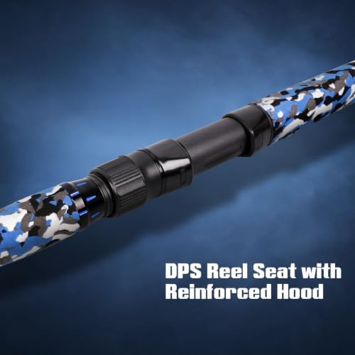 Fiblink Surf Fishing Rod,Portable Spinning Rod & Casting Rod,3/4 Piece Travel Fishing Pole,Carbon Fiber Surf Rod,Stainless Steel Guides with Ceramic Rings,No-Slip Grip(9'/10'/10'6"/12'/15') - Image 6