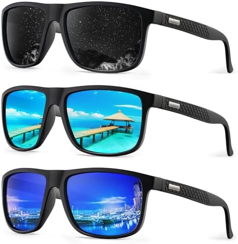 KALIYADI Polarized Sunglasses for Men, Lightweight Sun Glasses with UV Protection for Driving Fishing Golf by KALIYADI
