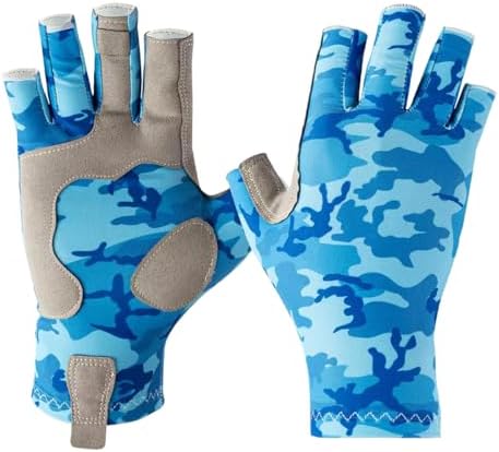 SUJAYU Anti-Slip Silicone Fishing Gloves for Men & Women - UV Sun Protection for Sailing, Kayaking, Paddling, Rowing - Fly Fishing Accessories by SUJAYU