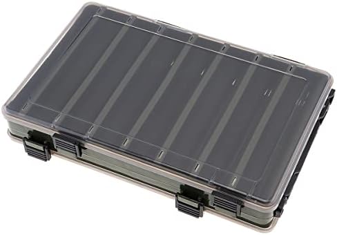 Double Sided 14 Compartments Fishing Tackle Boxes Fishing Lure Box Organizer, Fishing Bait Tackle Storage Case, Container Box for Jewelry Beads Earring Hook (Green) - Image 6