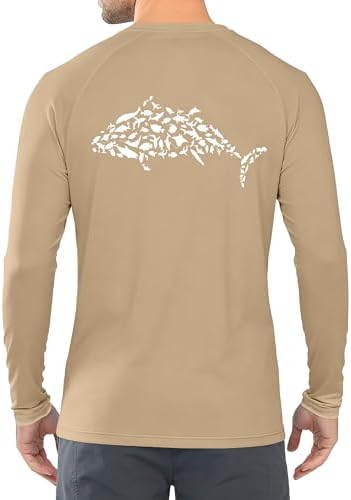 Men's Fishing Shirt Long Sleeve, UPF50+ UV Protection Sun Shirts, Quick Dry Graphic T Shirt for Running Hiking - Image 3