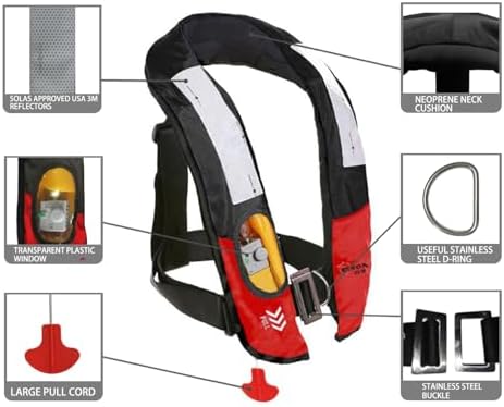 Eyson Inflatable Life Jacket Life Vest Highly Visible Manual - Image 4