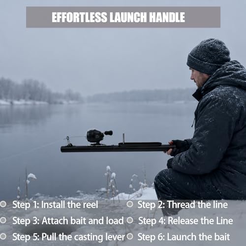 Catapult Fishing Rod – Metal Bait Launcher with Reel Seat, Long Distance Casting Tool for Ground Bait & Lure Delivery, Portable Design for Freshwater & Saltwater Fishing - Image 5