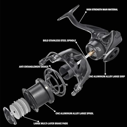 Heavy Duty Spinning Reel Metal Body with CNC Machined Spool 55LB Max Drag 6/8+1 Bearings Ultra Smooth 4.6/4.8:1 High Speed Gear Ratio Saltwater Freshwater Fishing Reel for 8000 to 14000 Series - Image 5