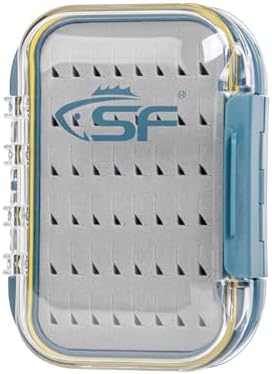 SF Double Sided Waterproof Fly Box With Clear Lid Easy Grip Foam S 1Pcs by SUNSHINEFISHING