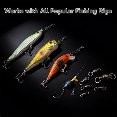 FishTrip 30/50 Pack Ball Bearing Fishing Swivels for Saltwater Freshwater - Image 5