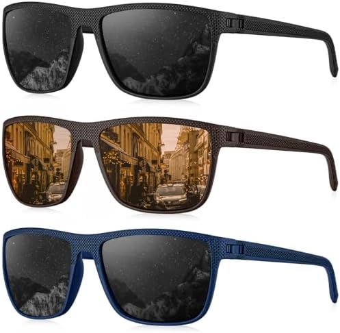 KALIYADI Polarized Sunglasses for Men, Lightweight Sun Glasses with UV Protection for Driving Fishing Golf by KALIYADI